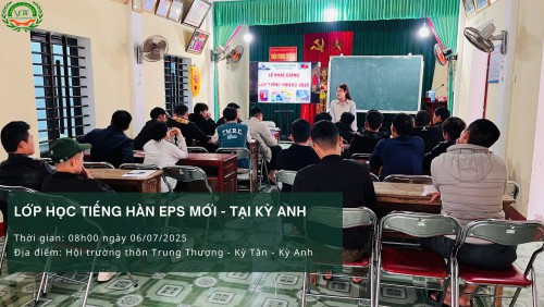Khai giảng lớp học Tiếng Hàn EPS mới tại Kỳ Tân - Cơ hội đi Hàn Quốc chính ngạch ngay gần nhà!