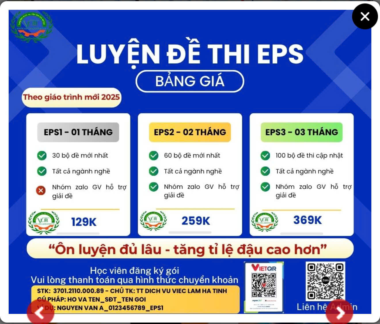 Bộ đề thi EPS năm 2026 - Chuẩn sát bộ đề thi thật, làm trên điện thoại.