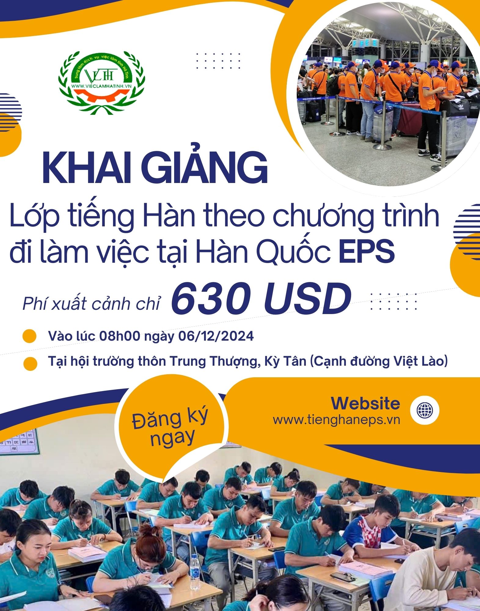 Khai giảng lớp học tiếng Hàn mới ngày 06/12/2024 - Khởi đầu hành trình làm việc tại Hàn Quốc